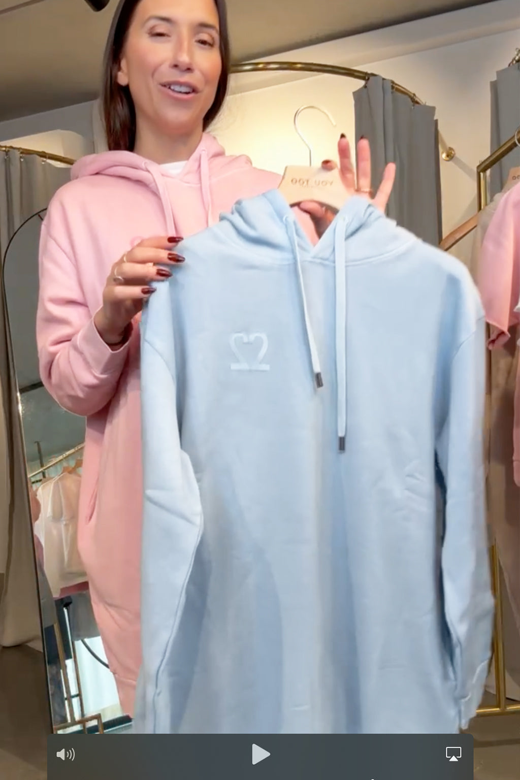 LILY DRESS HOODIE - YOU0047 - ice
